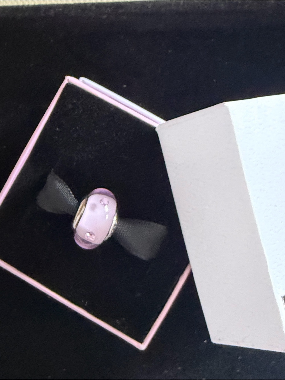 PANDORA PINK HEART MURANO CHARM